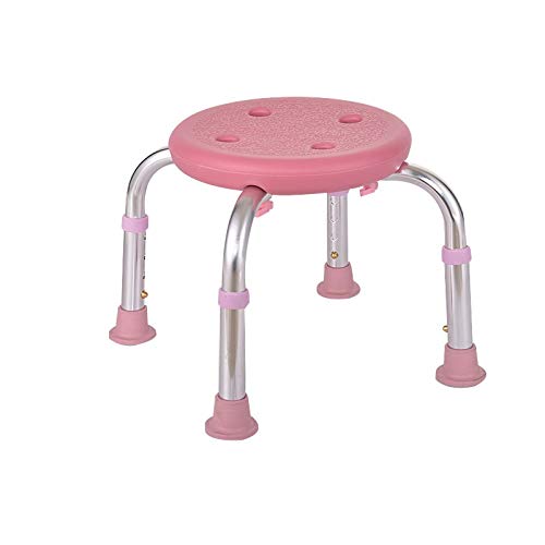 NOGRAX Badezimmerstuhl Schwangere Frau Behinderte Dusche Aluminiumlegierung Rutschfester Höhenverstellbarer Duschhocker (Color : Pink) Stuhl