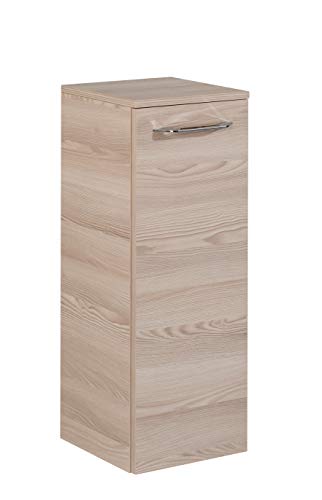 FACKELMANN Midischrank B. CLEVER/Badschrank mit Soft-Close-System/Maße (B x H x T): ca. 30,5 x 81 x 32 cm/hochwertiger Schrank/Möbel fürs Badezimmer/Korpus: Braun hell/Front: Braun hell
