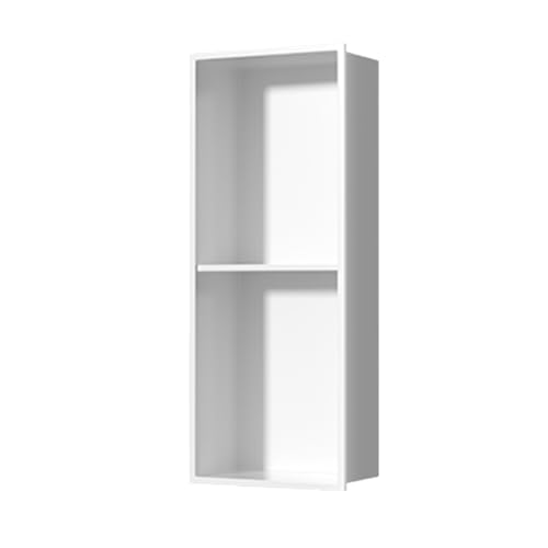 XJXZCFNB Duschnische Edelstahl Wandnische Ablagefach Modern in Wandnische Einbauregal Badregal Seifennische, Weiß, Zweistöckig