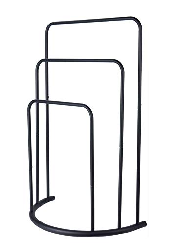 Metall Handtuchständer schwarz - 75x49,5 cm - Stand Handtuch Halter Bad Badetuchhalter stehend