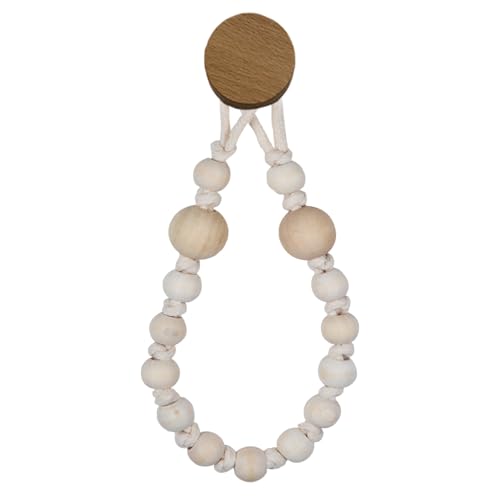 zuousxbs Praktisches Badregal Aus Massivem Stabilem Holz Mit Haken Und Juteseil Wohnaccessoire Für Organisierte Räume Haushalt