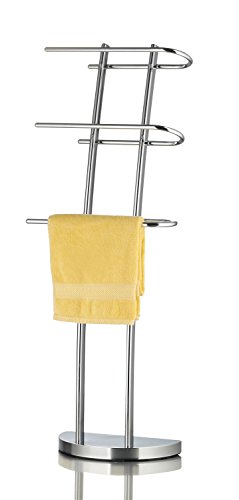 Ribelli Handtuchhalter für Hand- und Gästetücher Handtuchständer mit 3 Stangen ca. 38 x 21 x 105 cm - Handtuchstange verchromt ideal fürs Badezimmer