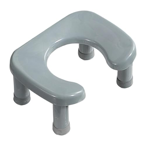 SiaBiced Toilettenhocker Fußhocker Toilettentritt Und Badezimmerhocker Multifunktional Und Tragbar für Einen Sicheren Stand Dank Anti Rutsch Pads für Senioren, Gray S