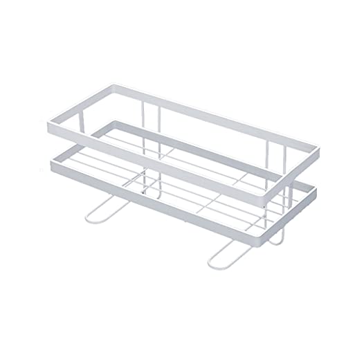 TOMYEUS Badregal Duschregal Badezimmer Lagerung, Toilettenregal Badezimmer Wand Lagerregale Weiße Badezimmerregale Organizer Korb for Lagerartefakt Badezimmerregale