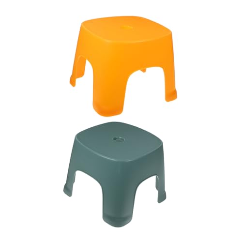 TOYANDONA 2 Stück Fußhocker Kunststoff Einstufiger Tritthocker rutschfest Kinder Und Badezimmerhocker Kompakt Sicher Und Vielseitig