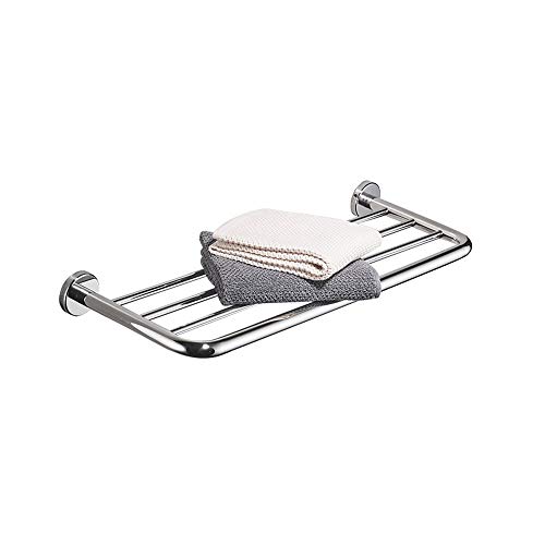 304 Edelstahl Handtuchhalter Chrom Wand Bad Handtuchhalter Regal Regal Bad Handtuchhalter Edelstahl Handtuchhalter Bad Regal Regal Organizer Rack(Größe:50cm)