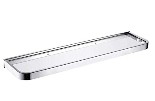 TSTSM Badezimmerregal Badregal aus gehärtetem Glas Rechteckige Duschwannen Edelstahl, rostfreier Korb für die Küche Badzubehör-55cm