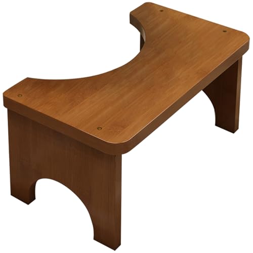 Praktischer Badezimmer Hocker, natürlich, strukturiert, Bambus Fußstütze, rutschfester Griff, tragbares Design, Zubehör jedes Alter, platzsparender Toilettenfußhocker mit ergonomischen Designs