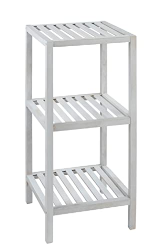  Regal Norway 3 Böden Natur Weiß,, Wohnregal