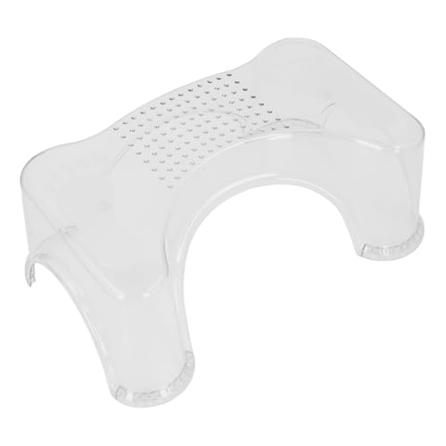 Thonlai WC-Fußhocker, Rutschfester Badezimmerhocker für, Schwangere ältere Menschen, Verdickter, Robuster PET-Toilettenhocker mit Multifunktionaler Verwendung für das Heimbüro (Hochtransparent)