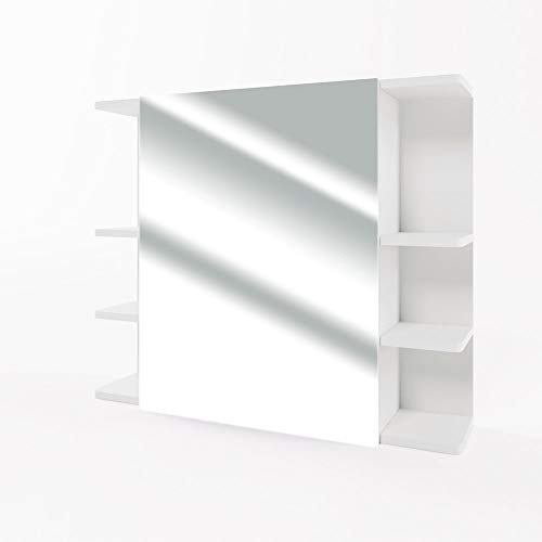 Vicco Spiegelschrank Fynn 80 cm - Badezimmer-Spiegel Hängespiegel Badspiegel Badezimmerspiegel (Weiß)