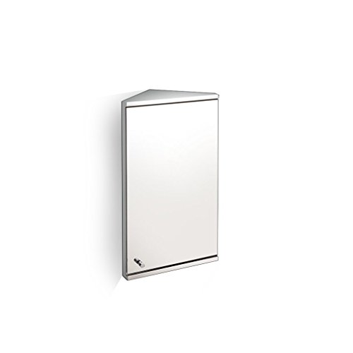 OYY Manufacture Edelstahl Badezimmer Spiegelschrank, Spiegel Box Badezimmerspiegel, mit Regal Dreieck Schrank (60 * 30cm) (Farbe : R, größe : 60 * 31cm)