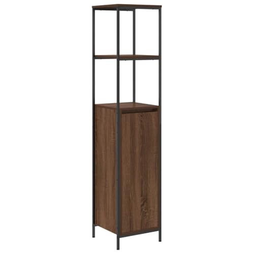 vidaXL Badschrank mit Regalen Braun Eichen-Optik 36x35x165 cm