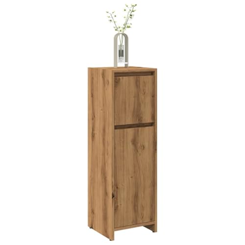 Myheimly Badschrank mit 2 Fächern 1 Schublade 1 Tür Midischrank Badschrank Badregal Badmöbel Schrank Badezimmer Regal Artisan-Eiche 30x30x95 cm Holzwerkstoff