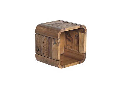 Woodkings® Badregal Dingle 30x30 Holz Pinie Natur rustikal Wandregal Regal Würfel Badmöbel Badezimmermöbel