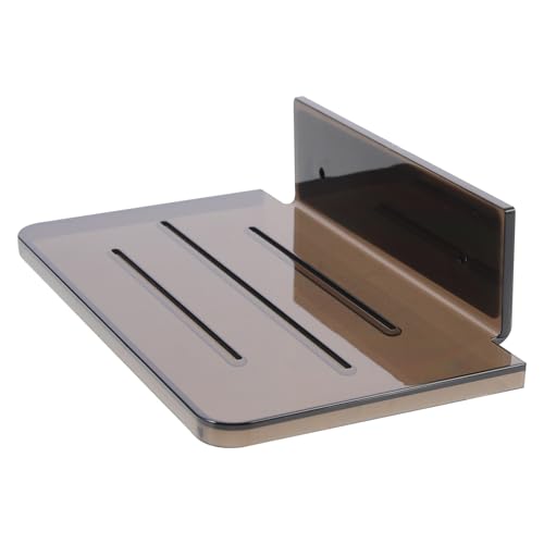 Veemoon Wandmontiertes Lagerregal Aus Abs Kunststoff Praktisches Badregal Ohne Bohren Schwarzes Hängendes Wandregal Zur Badezimmerorganisation