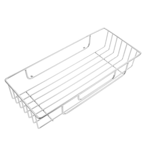 IWOWHERO Edelstahl Duschregal Hängend Badregal mit Haken Rostfrei Große Tragkraft Eckregal für Shampoo und Kosmetik Praktische Wandablage für Badezimmer und Küche