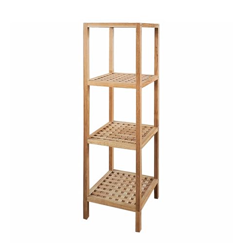 Generisch Standregal *Luna* Badezimmerregal Walnuss Regal Bücherregal Hochregal Kommode Holz 4 Böden