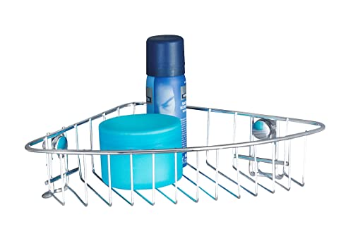 WENKO Eckablage Classic - Eckregal, Eckwandablage, Stahl, 26.5 x 6 x 19.5 cm, Chrom