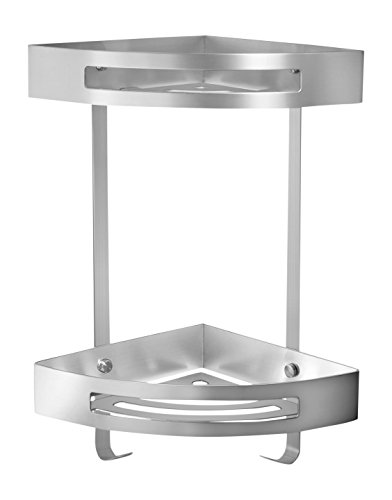 Ambrosya - Duschkorb aus Edelstahl in Schwarz - Ablage Badregal Duschablage Dusche Duschregal Korb Regal Wandablage (Edelstahl (Gebürstet), 2 Etagen) Ambrosya - Duschkorb aus Edelstahl in Schwarz - Ablage Badregal Duschablage Dusche Duschregal Korb Regal Wandablage (Edelstahl (Gebürstet), 2 Etagen)