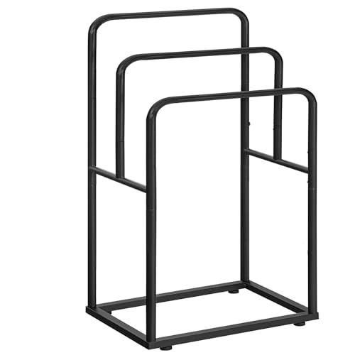 HOOBRO Hoher Handtuchständer mit 3 Stangen, Handtuchhalter Freistehend, Handtuchtrockner für Badezimmer, Wohnzimmer, Schlafzimmer, Pool, Schwarz EBK10LB01