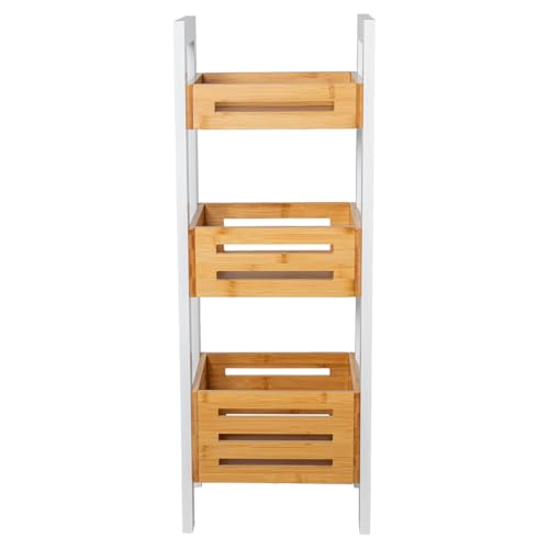 Alexandra House Living Badregal, Braun, Holz, 28 x 78 x 20 cm