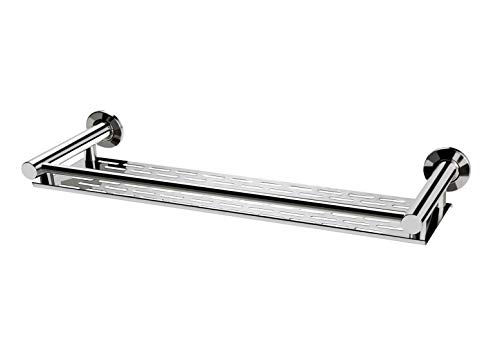 Edelstahl Wandregal, Küchenregal, Badregal, in Oberflächen Edelstahl gebürstet oder Edelstahl Chrom und in 5 Größen zum auswählen (70cm, Edelstahl Chrom)