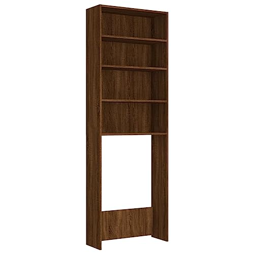 vidaXL Waschmaschinenschrank, Badschrank mit viel Stauraum, Hochschrank für Badezimmer Waschmaschine, Trocknerschrank Schrank Regal, Braun Eichen-Optik