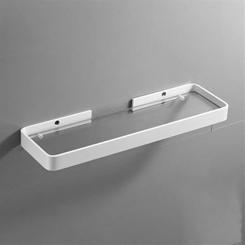 Eck-Duschregal – Wandmontage, weißes Aluminium-Badregal für Kosmetik- und Gewürzflaschen, 35 cm Aufbewahrungs-Organizer (40 cm)