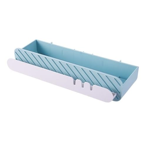 Wfxjyg2223 Badezimmer-Aufbewahrungsr egale Duschablage, Duschregal aus Kunststoff ohne Bohren, Selbstklebender, wandmontierter Dusch-Organizer for Küche und Bad, Blau/Rosa Wandmontiertes Regal(Blue)