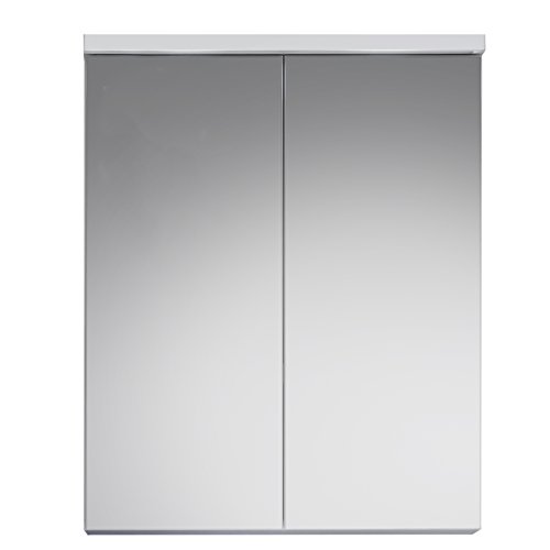trendteam Badezimmer Spiegel Nightlife, 65 x 80 x 21 cm in Weiß mit viel Stauraum