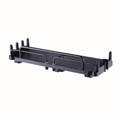 Smart Badregal mit Haken Teleskop-Aufbewahrungslö sung ohne Bohren (Schwarz)