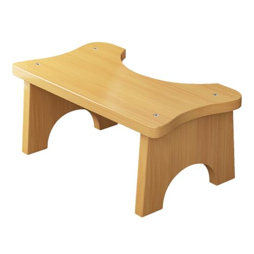 ERINGOGO Badezimmerhocker aus Hochwertigem Holz Stabiles Klohocker mit Rutschfestem Fußpolster Leicht und Tragbar für Toilette Bad und Zuhause Robust und Langlebig für Erwachsene