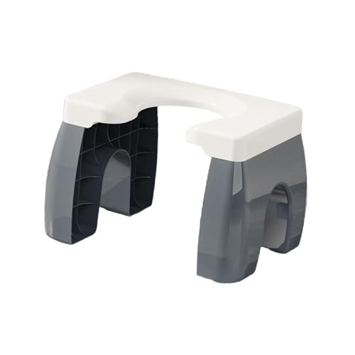 ALCXAZS Toilettenhocker, Badezimmerhocker, Hockhocker für Erwachsene, rutschfest, leicht zu reinigen, breite Sitzfläche