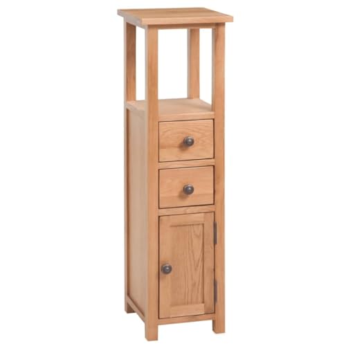 vidaXL Eiche Massiv Badezimmer Hochschrank Badregal Standregal Badschrank Bad