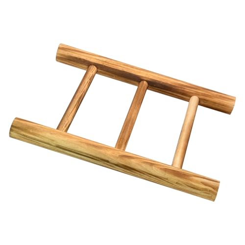 Garneck Rustikale Holzleiter Handtuchhalter Tischleiter für Bad Küche Wohnzimmer Dekorativer Handtuchhalter Holzregal für Schnelles Trocknen und Ordentliche Aufbewahrung