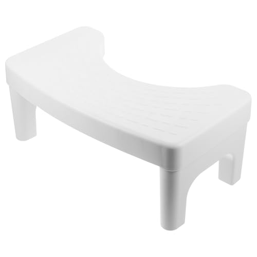 NUOBESTY Toilettenhocker aus Robustem Kunststoff mit Rutschfester Unterseite Ergonomischer Stuhlganghocker für Erwachsene und Stabiler Badezimmerhocker für Sicheres Toilettenerlebnis