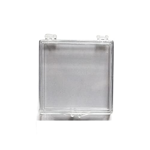 WHLONG Aufbewahrungsbox Künstliche Nägel Aufbewahrungsbox Weiß Schwarz Transparente Kunststoffbox Flip Quadratisch Kleine Schmuckdisplay Verpackung Badregal Schmuckhalter (Größe: Transparent)