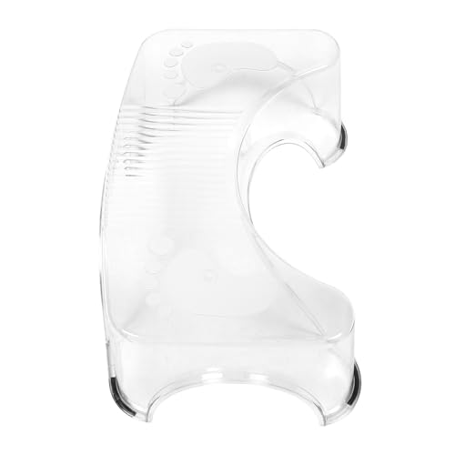 QUMIIRITY Transparenter Rutschfester Badezimmerhocker aus Leichter Toilettentritt für Senioren Multifunktionaler Fußhocker für Entspannung und im Bad und Wc
