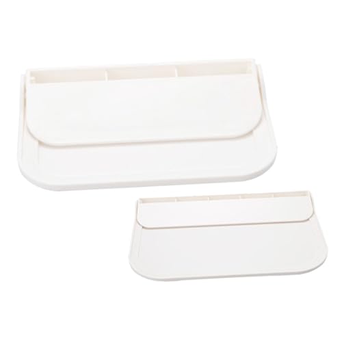 DEARMAMY 2 Stück Faltbare Wandregale Kleines Platzsparendes Badezimmer Regal für Handtücher Seife Toilettenartikel Moderne Selbstklebende Aufbewahrung ohne Bohren