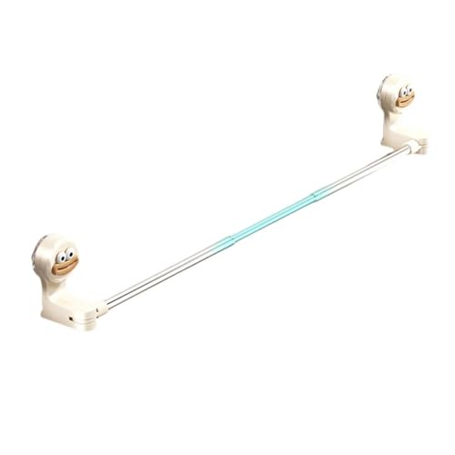 1 Set Teleskop-Handtuchstange mit drehbarem Saugnapf, ohne Bohren oder Spuren, stabiler Saugnapf, korrosionsbeständig, rostfreies Handtuch-Badregal, Dual-Vakuum-Duschtasse, großer Saugnapf, Wandstange
