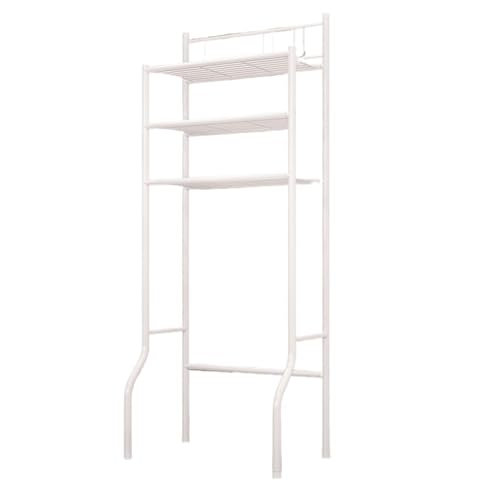 Multifunktionales Regal für das WC, 3 Ebenen, einfacher Aufbau, platzsparend, 61 x 37 x 151 cm, ideal für Shampoo, Duschgel, Handtücher und Bademäntel