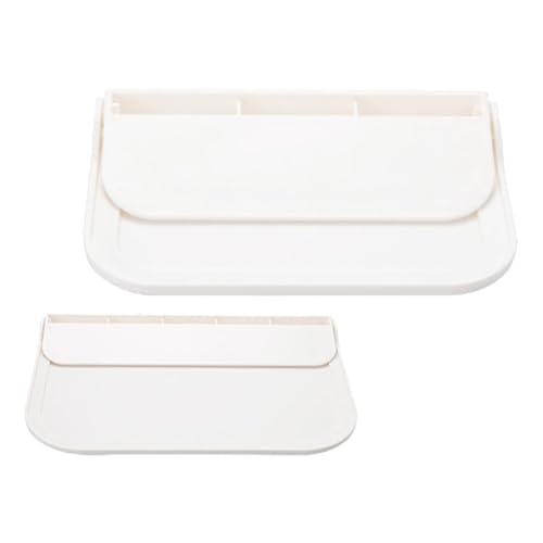 BESPORTBLE 2 Stück Faltbares Wandregal PP Selbstklebend Platzsparend Moderner Bad Organizer für Seife und Handtücher Wandmontage ohne Bohren Praktisches Badezimmer Regal für Dusche und Küche