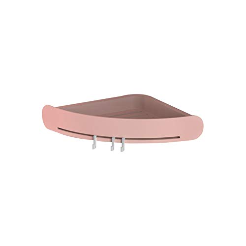 HLHLH Eck-Duschregal, Badezimmer-Regale, Kunststoff-Badezimmer-Reg al-Organizer, Eck-Regal-Caddy, Badezimmer-Eckregal, Dusch-Aufbewahrung, Wandhalter(Pink)