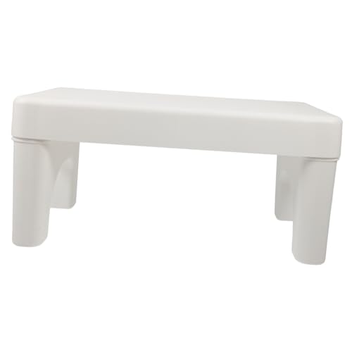FRCOLOR Toilettenhocker Tritthocker Für Erwachsene Und Kinder Aus Langlebigem Pp Kunststoff Weiß Ergonomisch Geformter Badezimmerhocker Mit Rutschfester Fußstütze Zur Stuhlgang Haltung