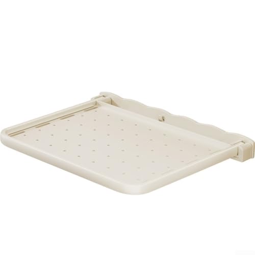 Schlankes und stilvolles faltbares Badregal aus Materialien mit cleveren Hakenbefestigungen (weiß)