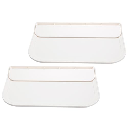 BESPORTBLE 2 Stück Faltbares Wandregal Kunststoff Weiß Schwebendes Badregal ohne Bohren Aufbewahrung für Handtücher und Kleine Gegenstände Platzsparend für Badezimmer und Wohnheim