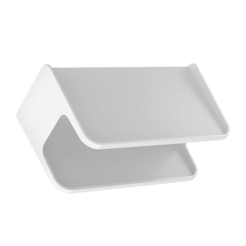 BESTOYARD Eckwandregal Wandregale Montiert Badezimmer Wanddekoration Steckdose Regal Badezimmer Inhaber Badezimmer-Organizer-Schr ank Schwebend Hängend Duschregale Abs-Kunststoff Weiß