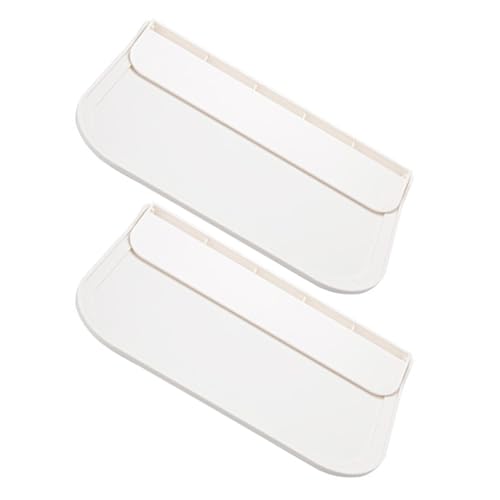 LIFKICH 2 Stück Klappbares Kleines Kunststoff Wandregal ohne Schrauben Platzsparende Aufbewahrung für Badezimmer und Küche Rutschfestes Regal mit Stabiler Tragkraft für Handtücher und