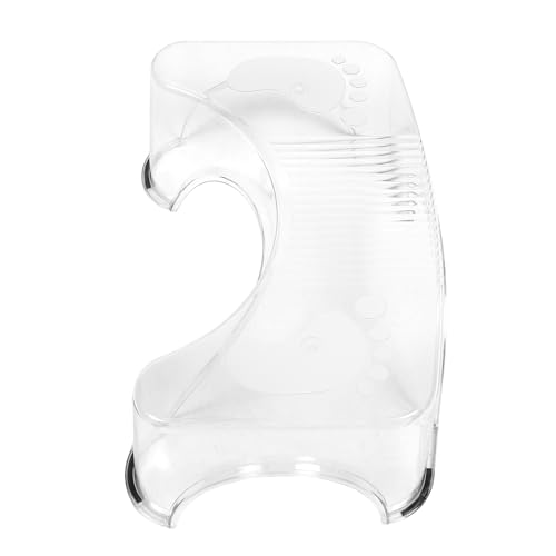Levemolo Transparenter Badezimmerhocker rutschfest mit Fußmassagefunktion Multifunktionaler Toilettenhocker für Erwachsene Moderner Klarer Design Tritt Sicherer Fußhocker für Toilette und